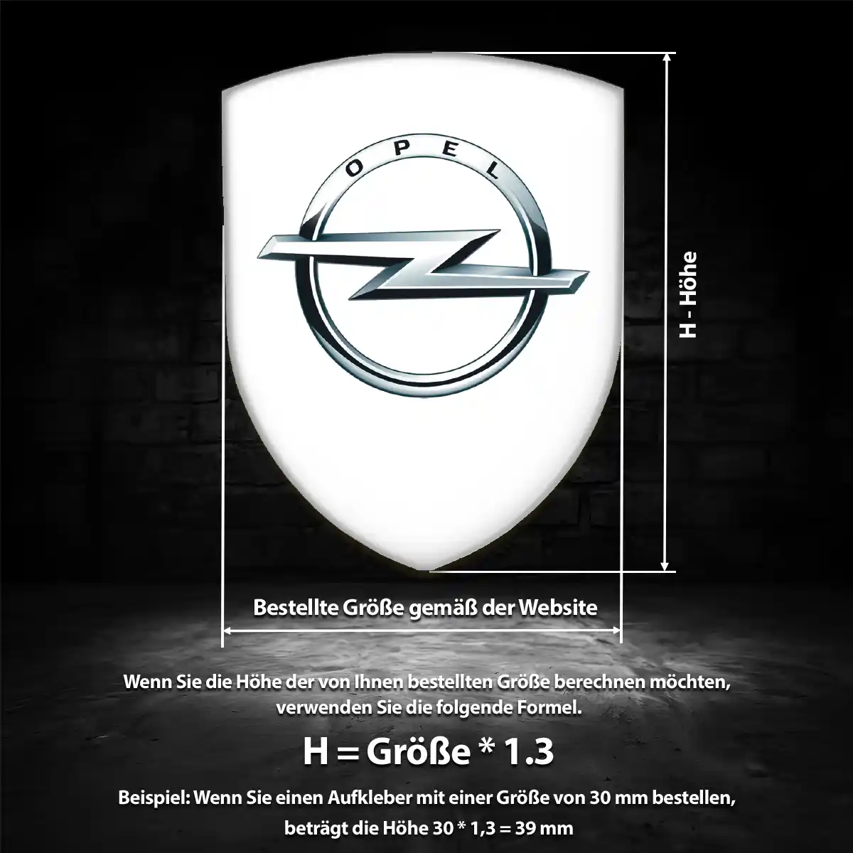 Opel 3D Gel Aufkleber Wappen Auto Hohe Qualität