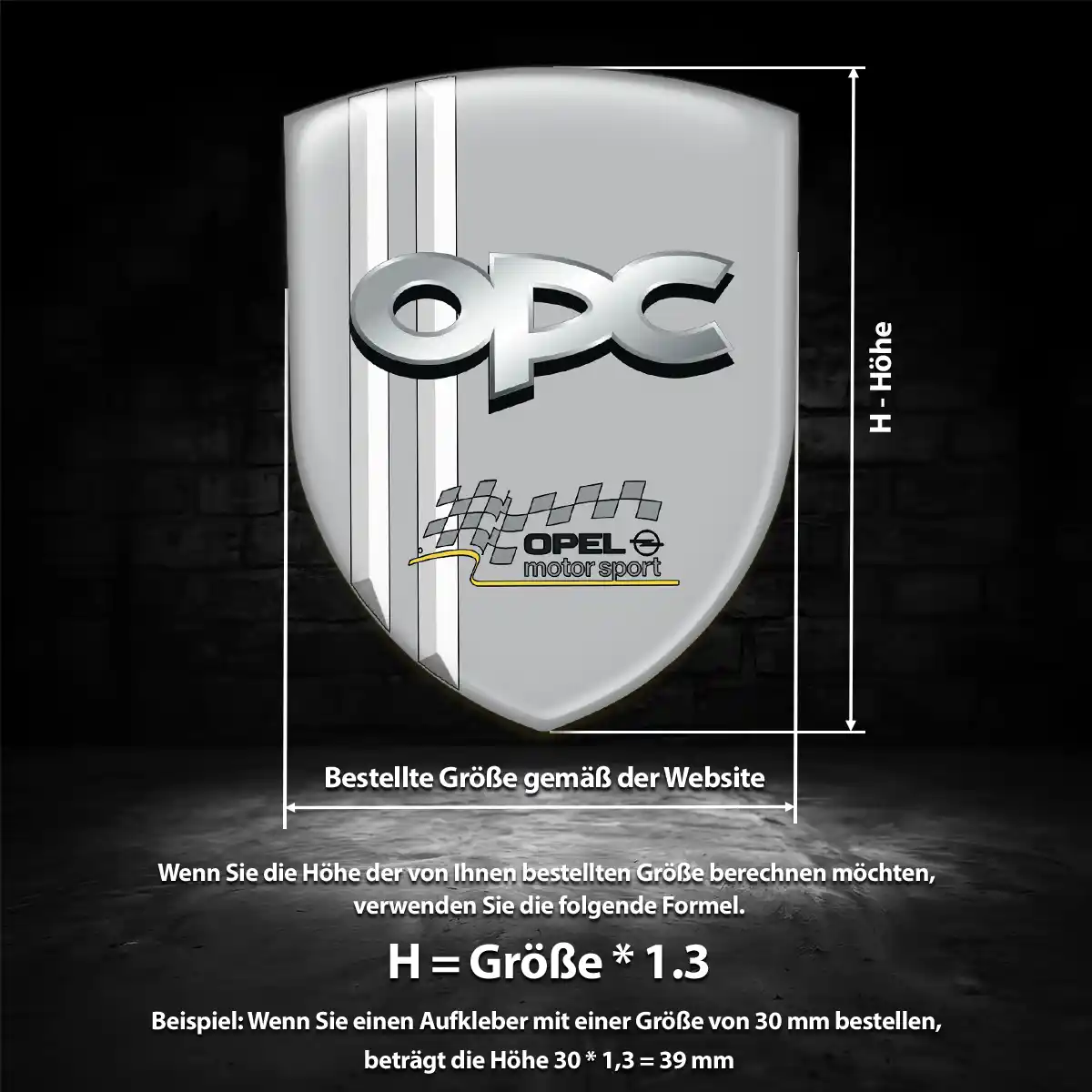 Opel 3D Gel Aufkleber Wappen Auto Interieurdesign