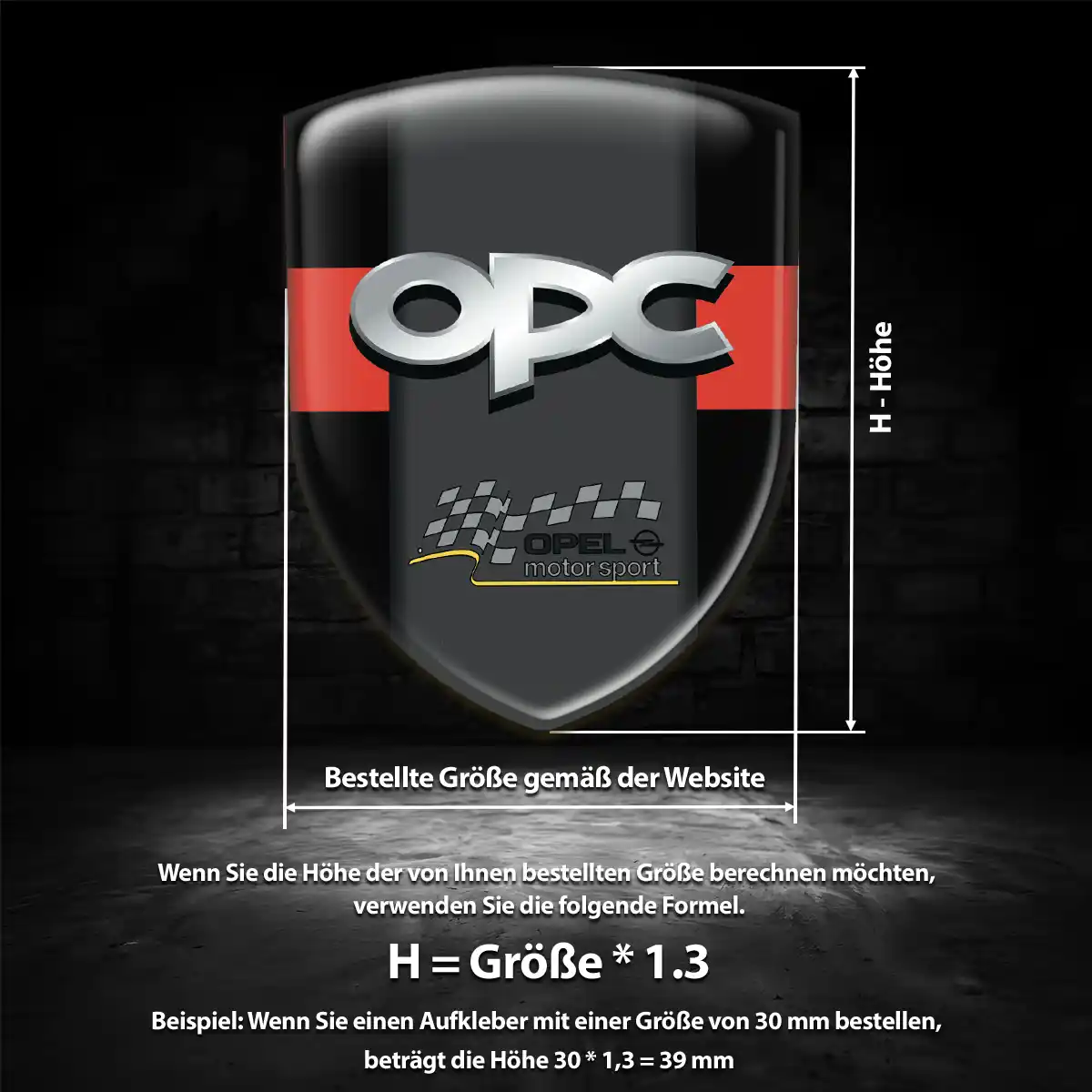 Opel 3D Gel Aufkleber Wappen Auto Luxus-Edition