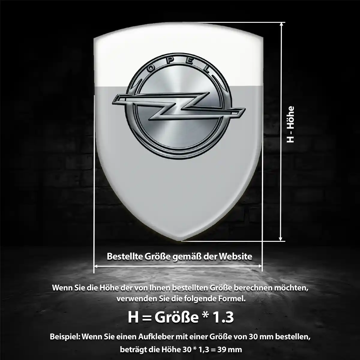 Opel 3D Gel Aufkleber Wappen Auto Stilvolles Design