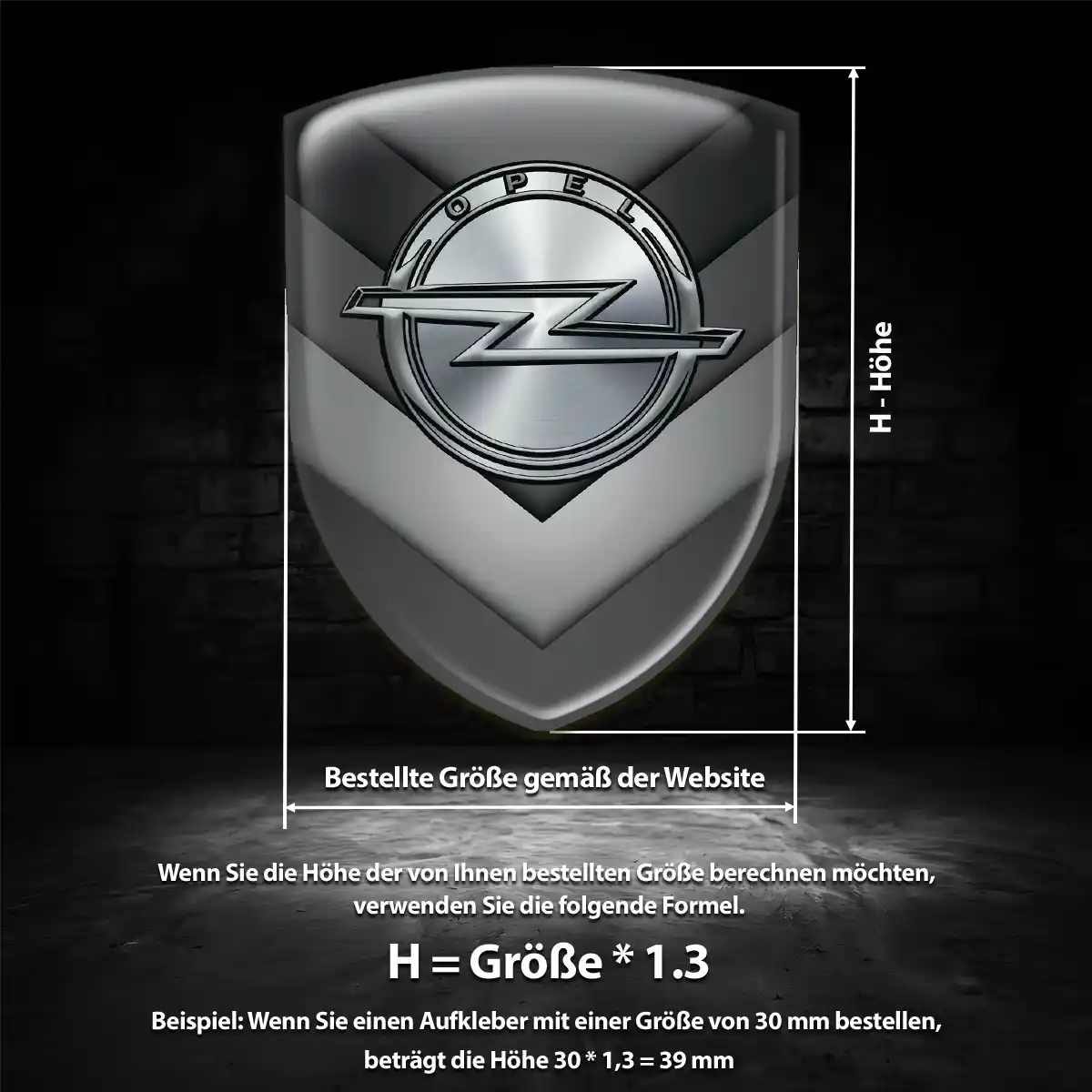 Opel 3D Gel Aufkleber Wappen Auto Tuningfahrzeug