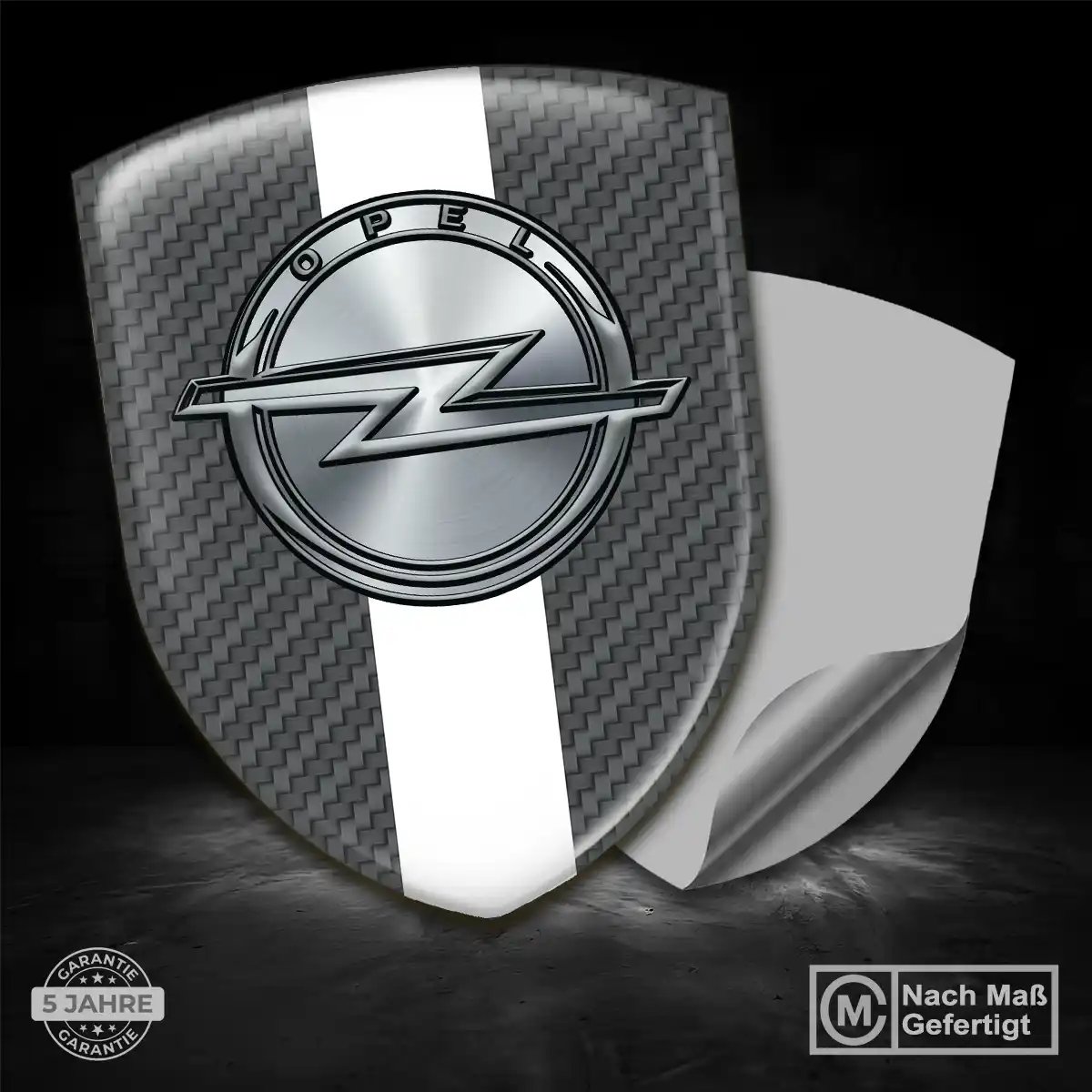 Opel 3D Gel Aufkleber Wappen Elegantes Design