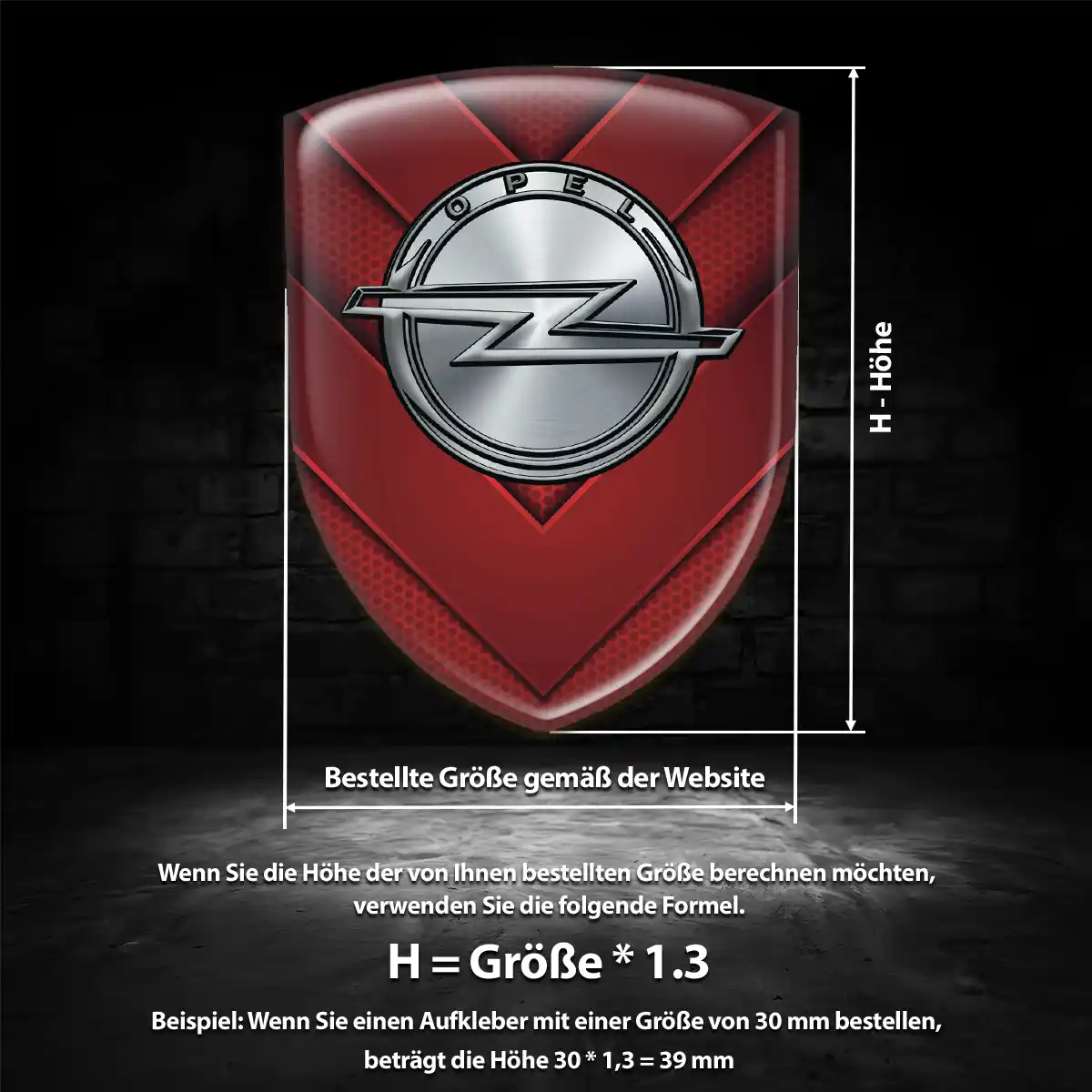 Opel 3D Gel Aufkleber Wappen Limitierte Auflage