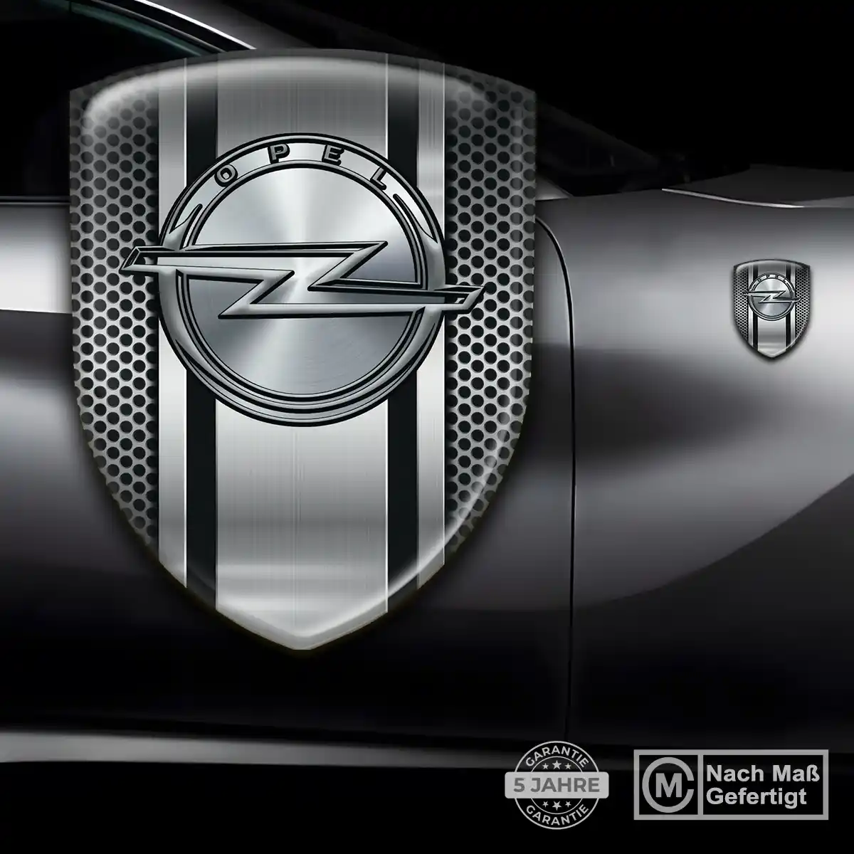 Opel 3D Gel Aufkleber Wappen Luxus-Edition