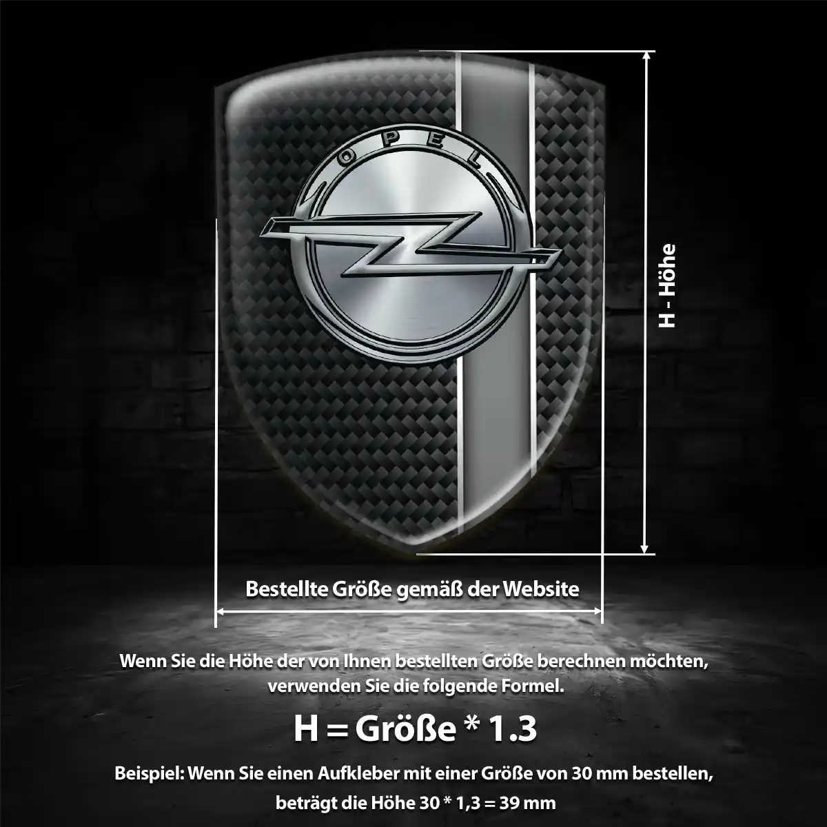 Opel 3D Gel Aufkleber Wappen Markenedition