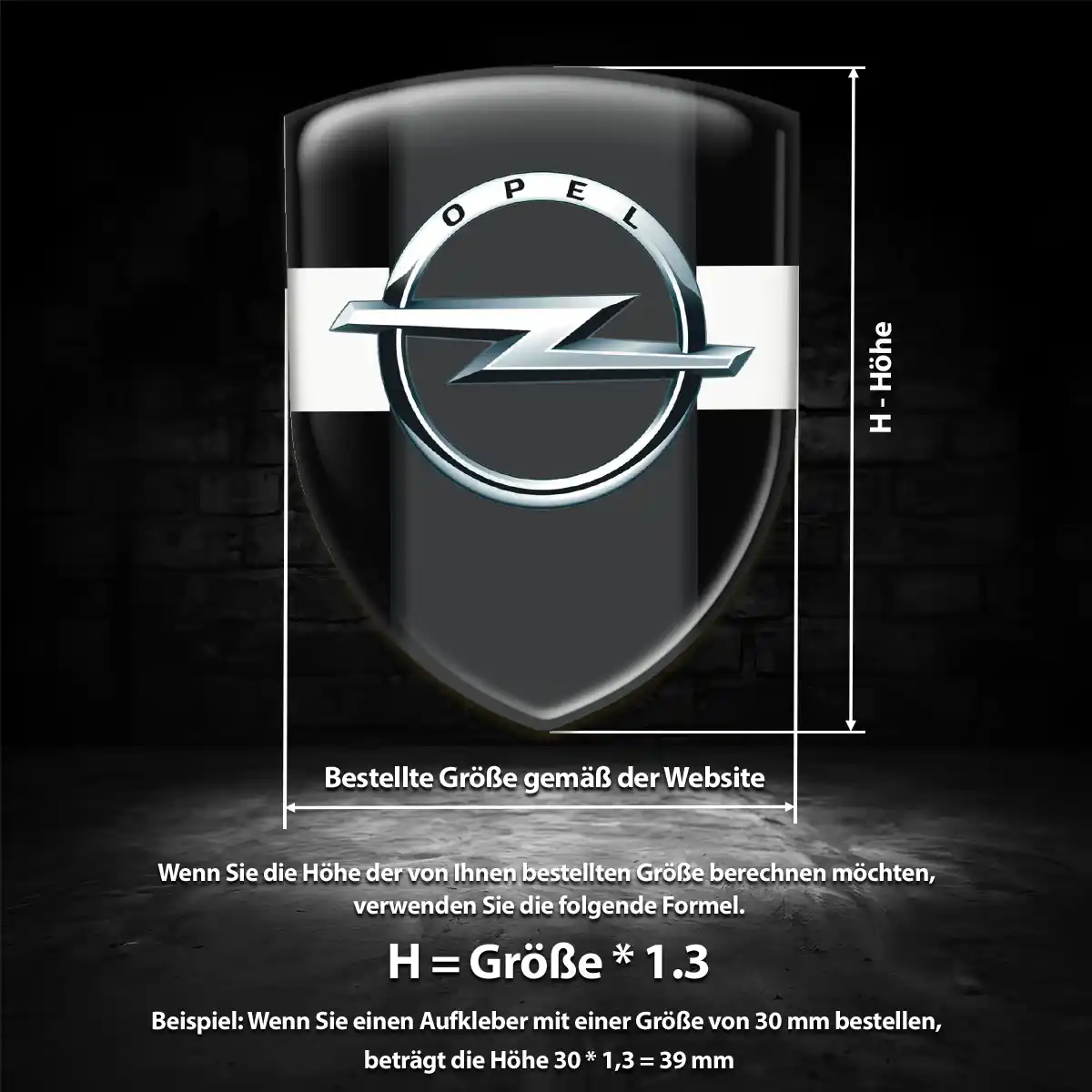 Opel 3D Gel Aufkleber Wappen Premiumqualität