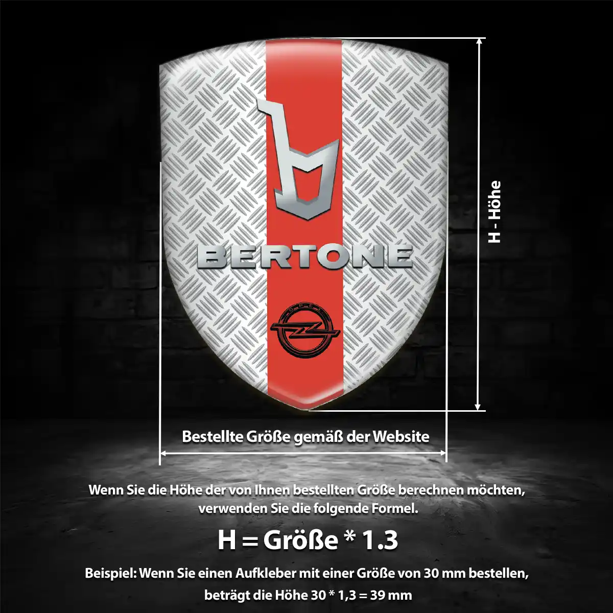 Opel 3D Gel Aufkleber Wappen Tuningfahrzeug