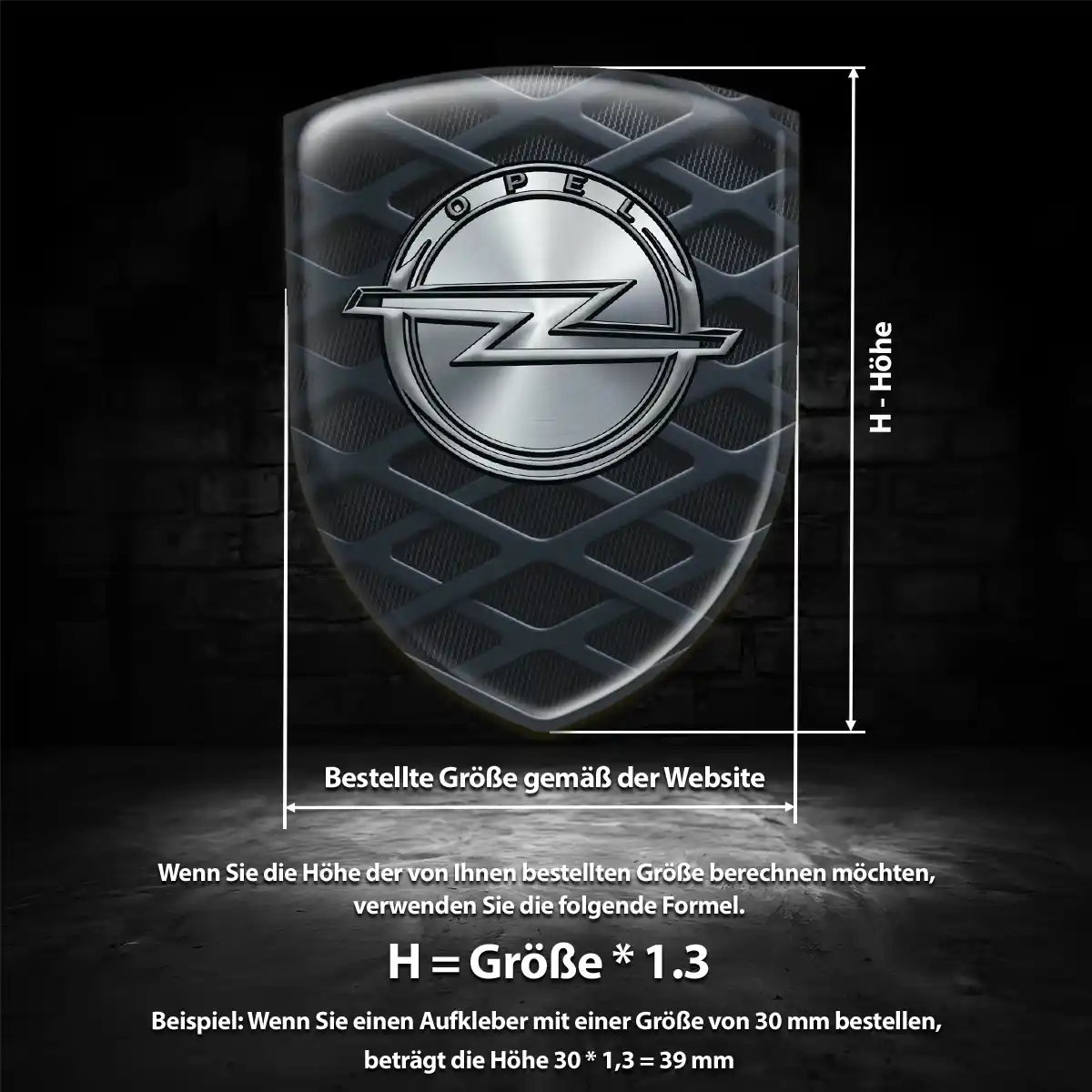 Opel Aufkleber 3D Gel Emblem Ausdrucksstarkes Design