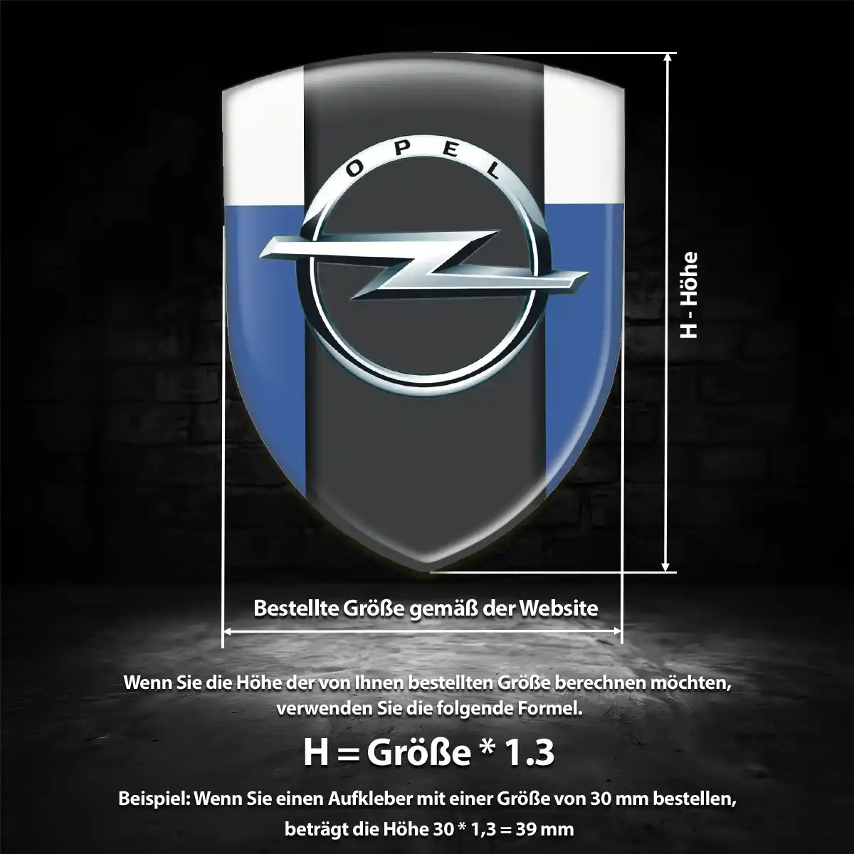 Opel Aufkleber 3D Gel Emblem Auto Elegantes Design
