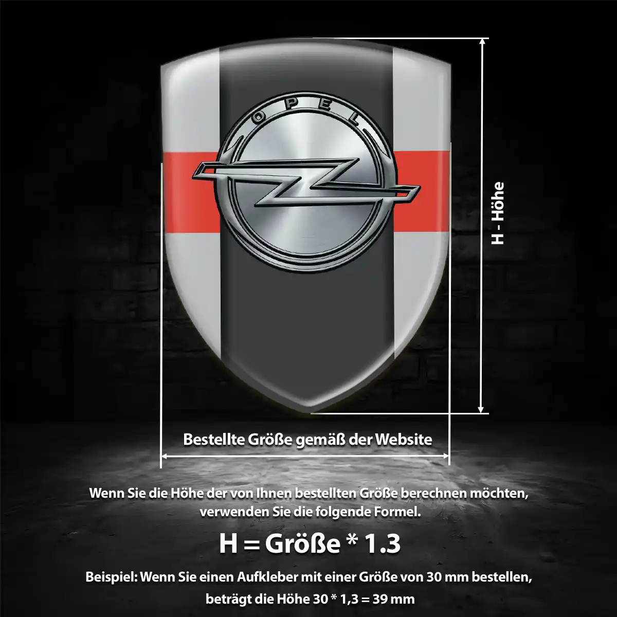 Opel Aufkleber 3D Gel Emblem Auto Markenedition