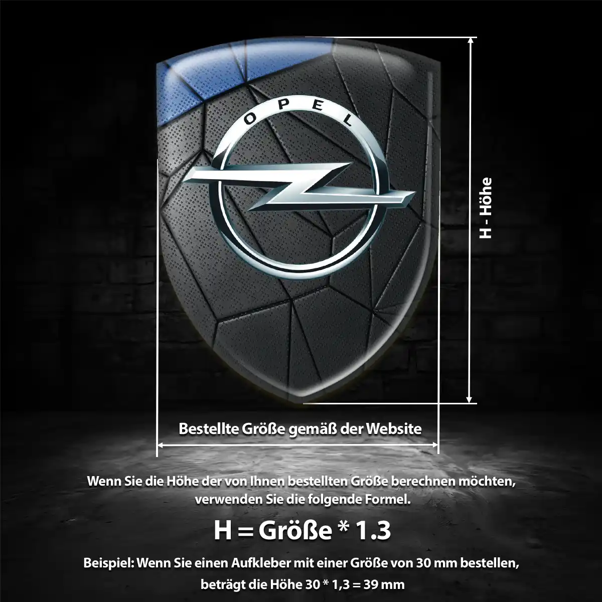 Opel Aufkleber 3D Gel Emblem Auto Modernes Design
