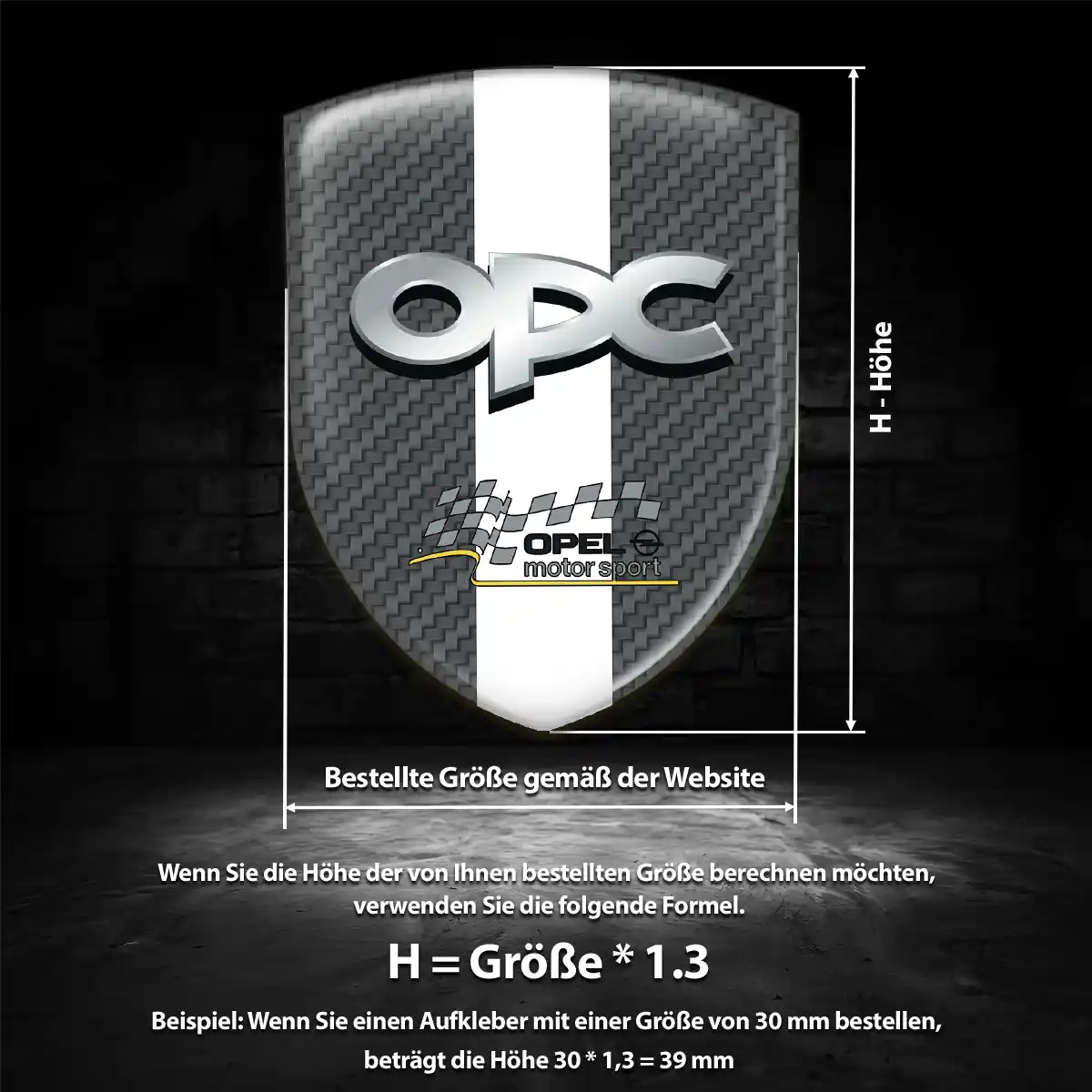 Opel Aufkleber 3D Gel Emblem Elegantes Design
