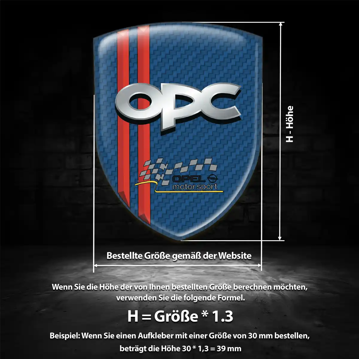 Opel Aufkleber 3D Gel Emblem Limitierte Auflage