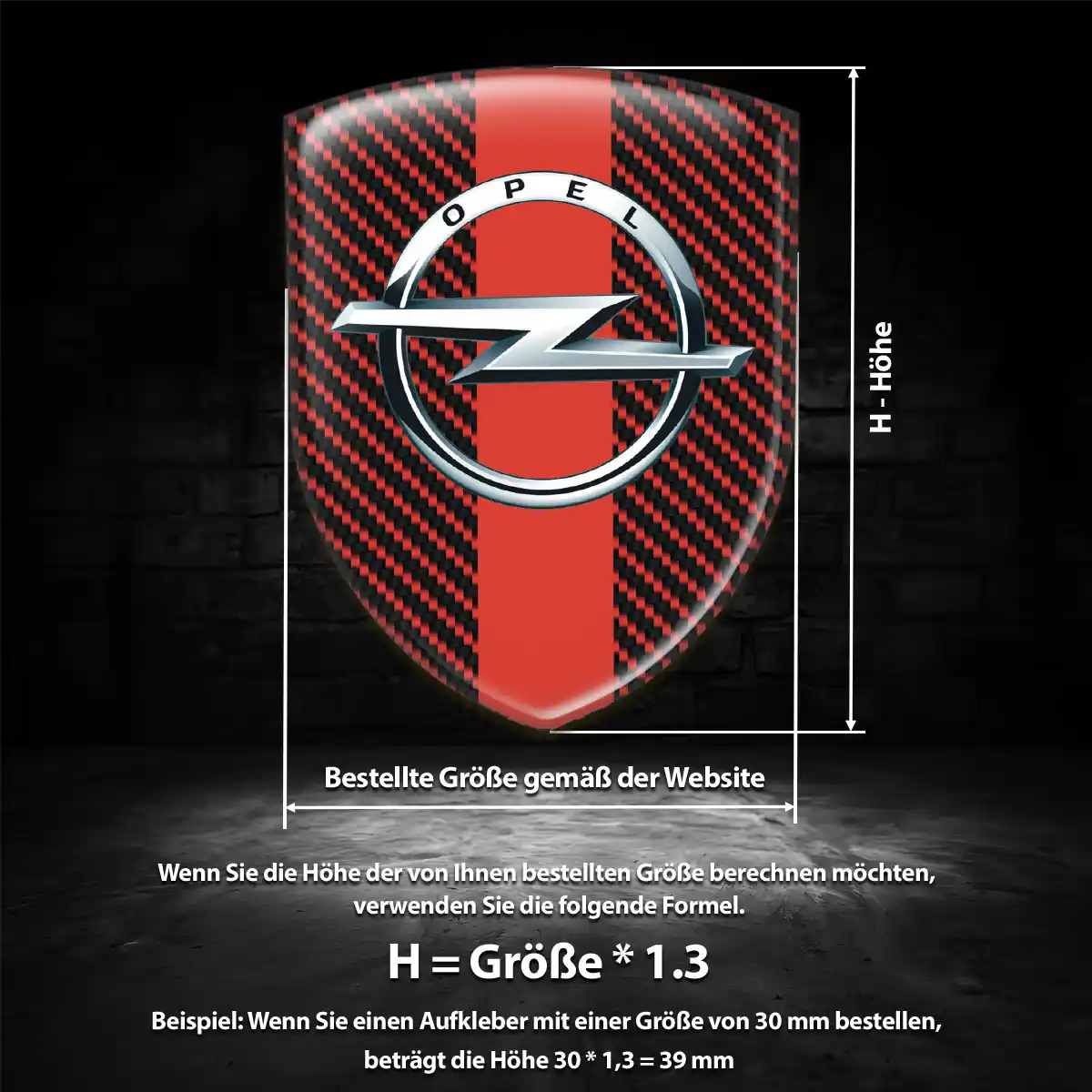 Opel Aufkleber 3D Gel Emblem Luxus-Edition