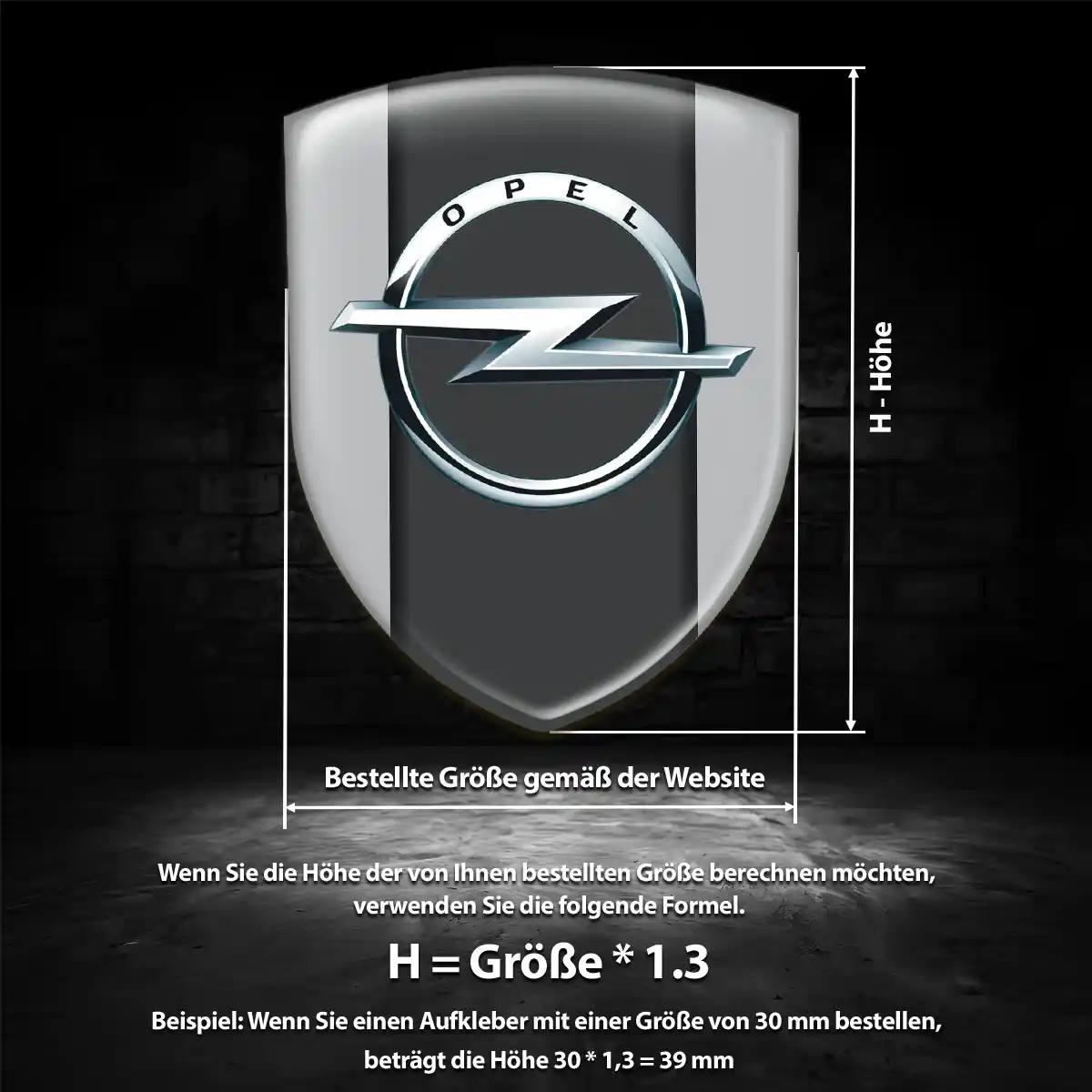 Opel Aufkleber 3D Gel Emblem Markenedition
