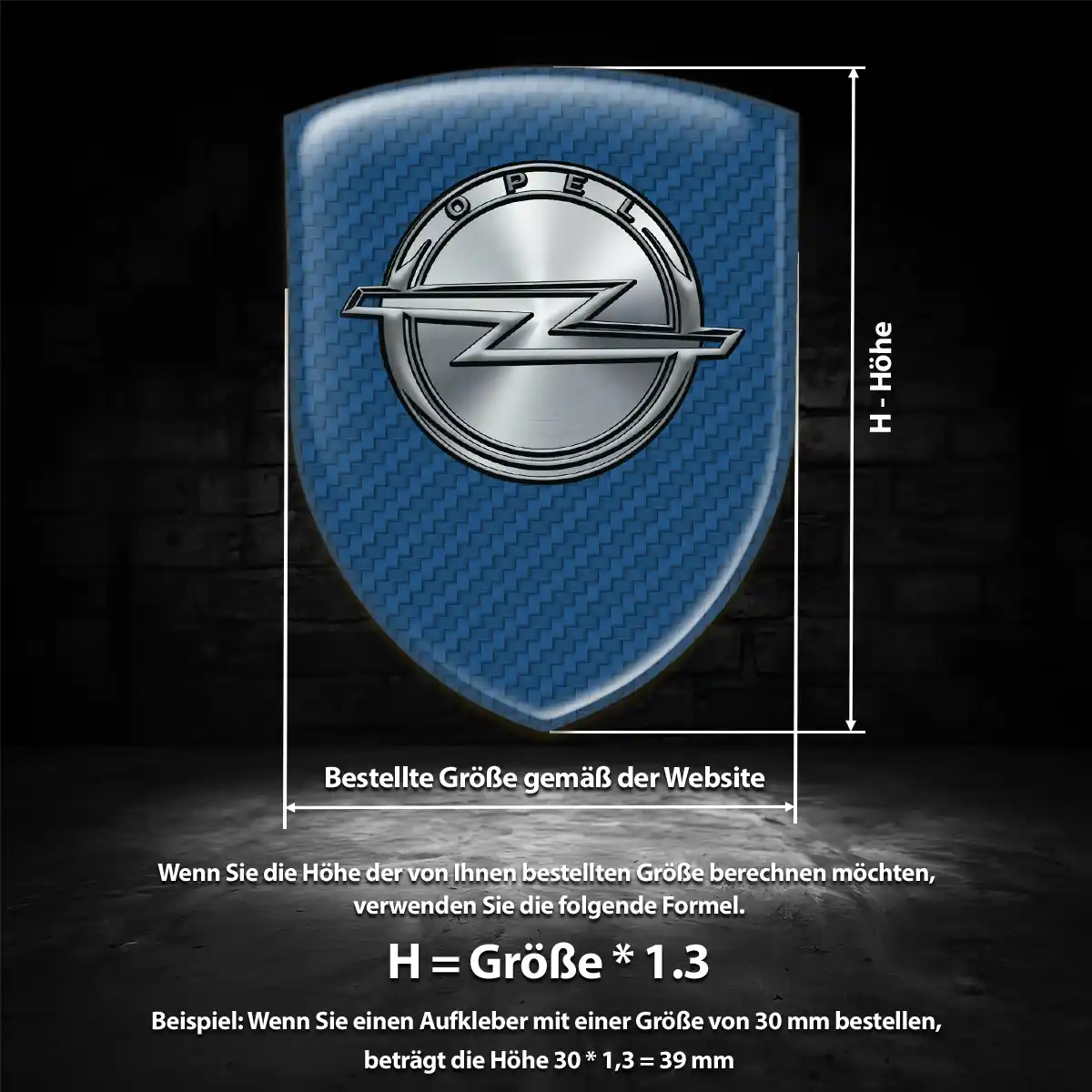 Opel Aufkleber 3D Gel Emblem Premium-Edition