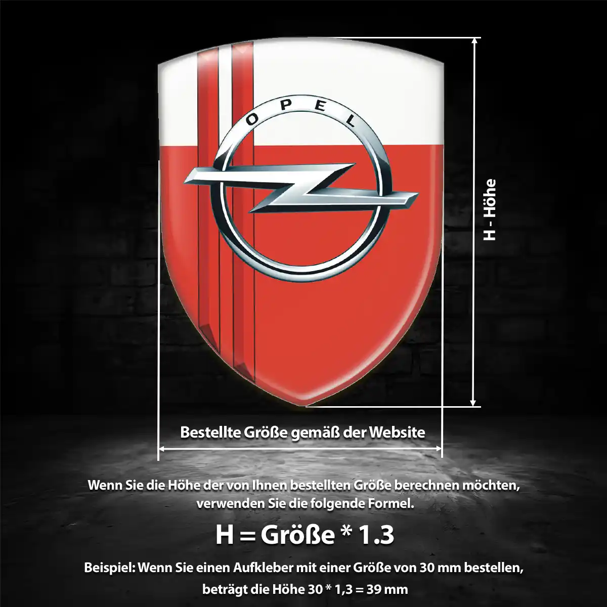 Opel Aufkleber 3D Gel Emblem Stilvolles Design