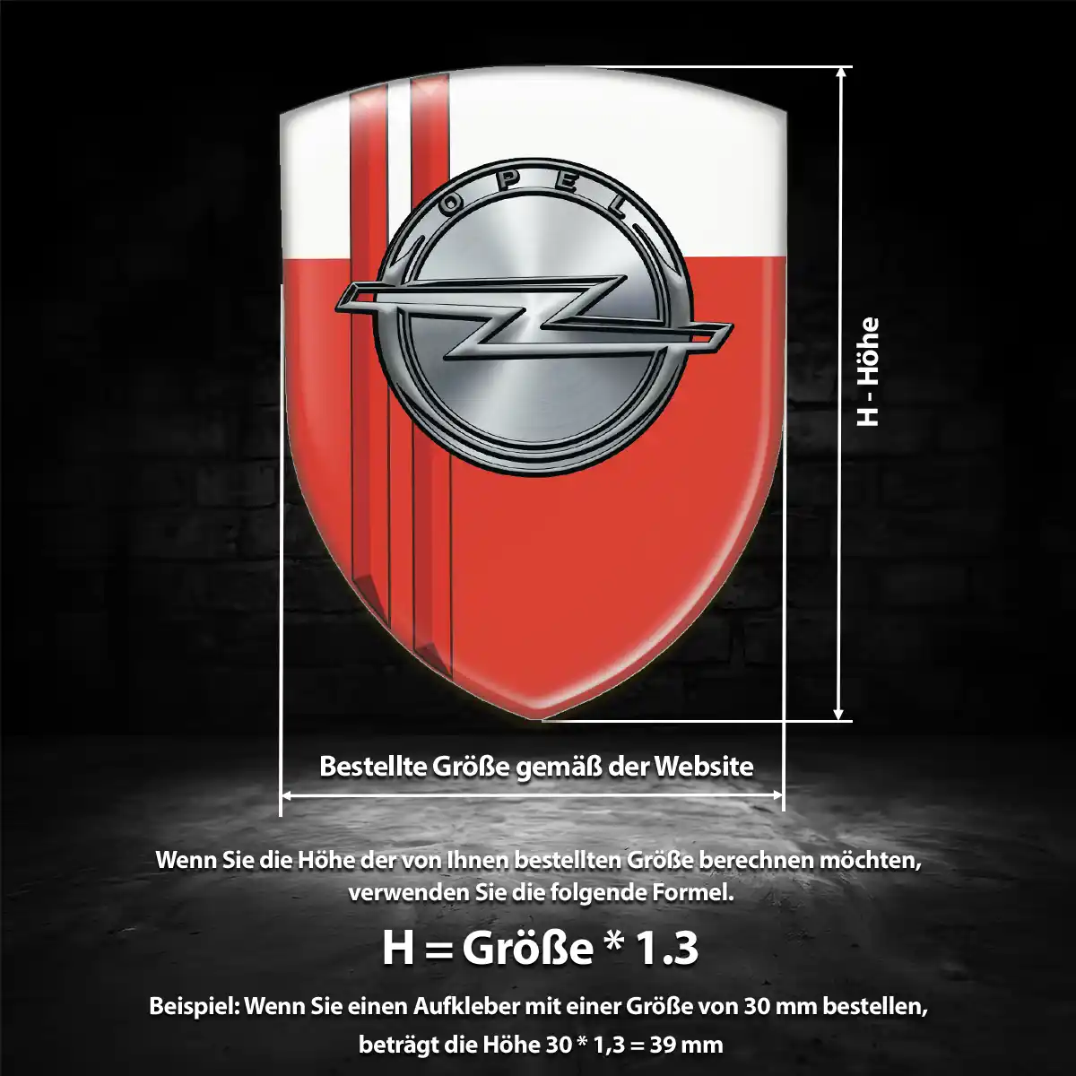 Opel Aufkleber 3D Gel Embleme Anspruchsvolles Design