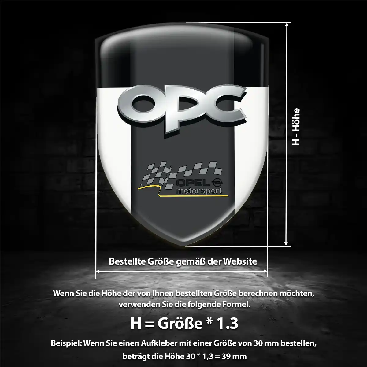 Opel Aufkleber 3D Gel Embleme Ausdrucksstarkes Design