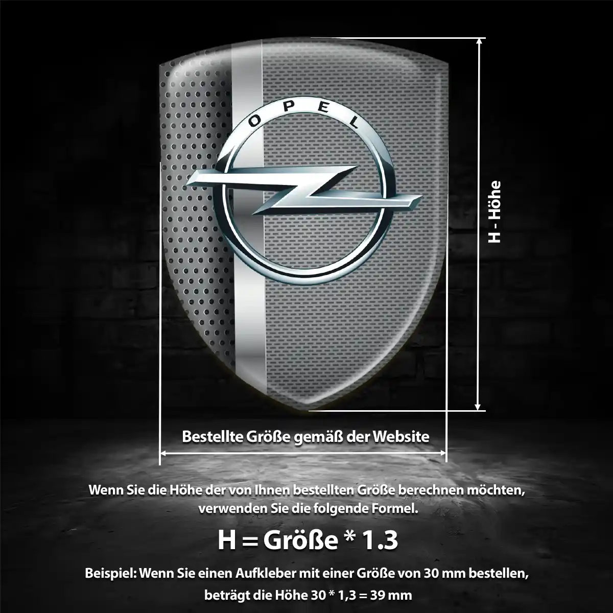 Opel Aufkleber 3D Gel Embleme Auto Edles Design