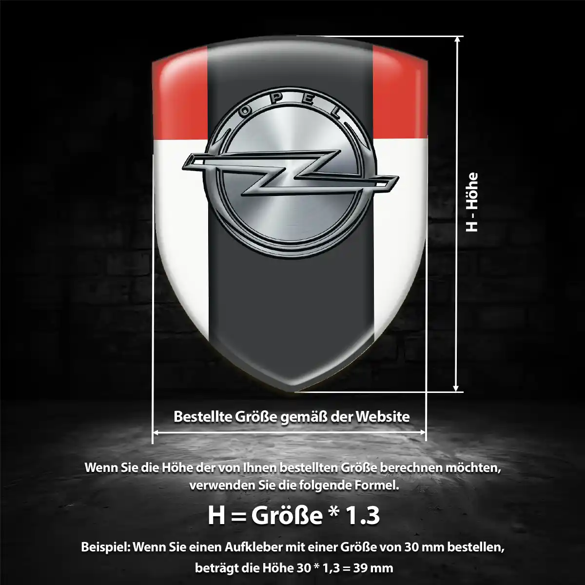 Opel Aufkleber 3D Gel Embleme Auto Hohe Qualität