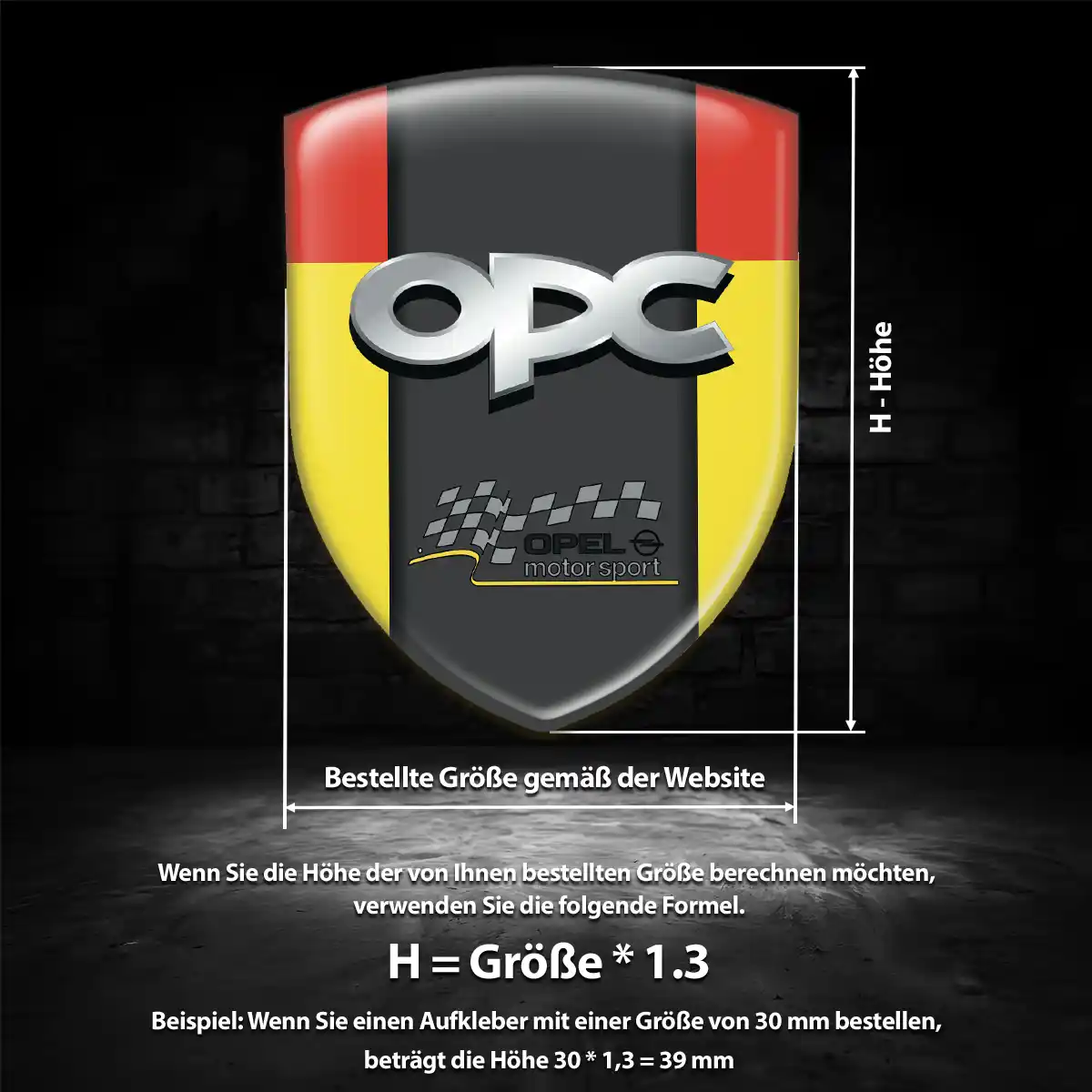 Opel Aufkleber 3D Gel Embleme Auto Limitierte Auflage