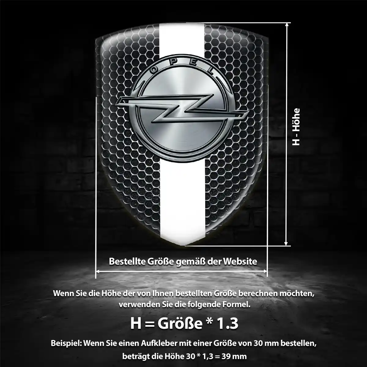 Opel Aufkleber 3D Gel Embleme Auto Luxus-Edition