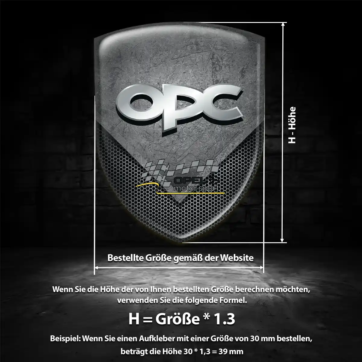 Opel Aufkleber 3D Gel Embleme Auto Markenedition