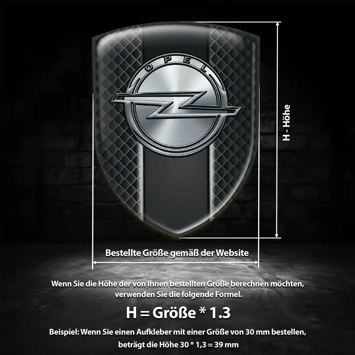 Opel Aufkleber 3D Gel Embleme Auto Premiumqualität