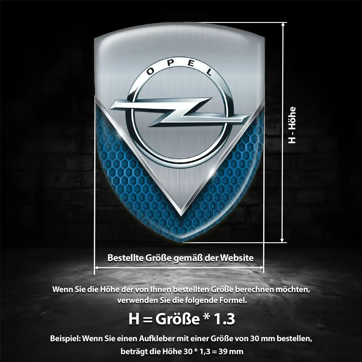 Opel Aufkleber 3D Gel Embleme Auto Stilvolles Design