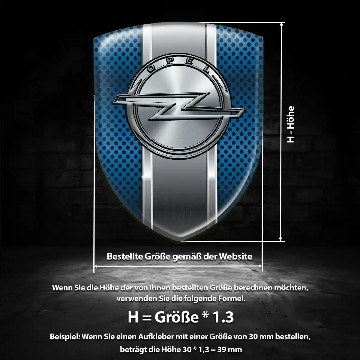 Opel Aufkleber 3D Gel Embleme Edles Design