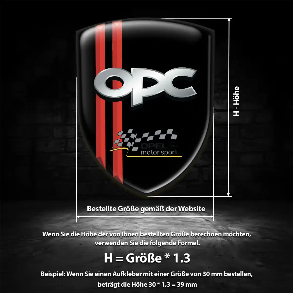 Opel Aufkleber 3D Gel Embleme Erstklassige Qualität