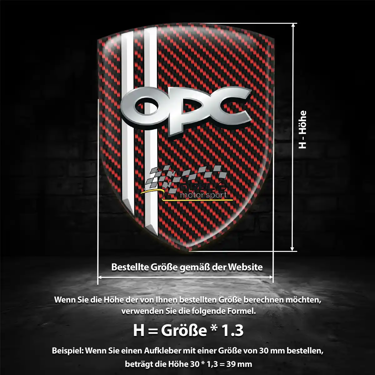 Opel Aufkleber 3D Gel Embleme Interieurdesign