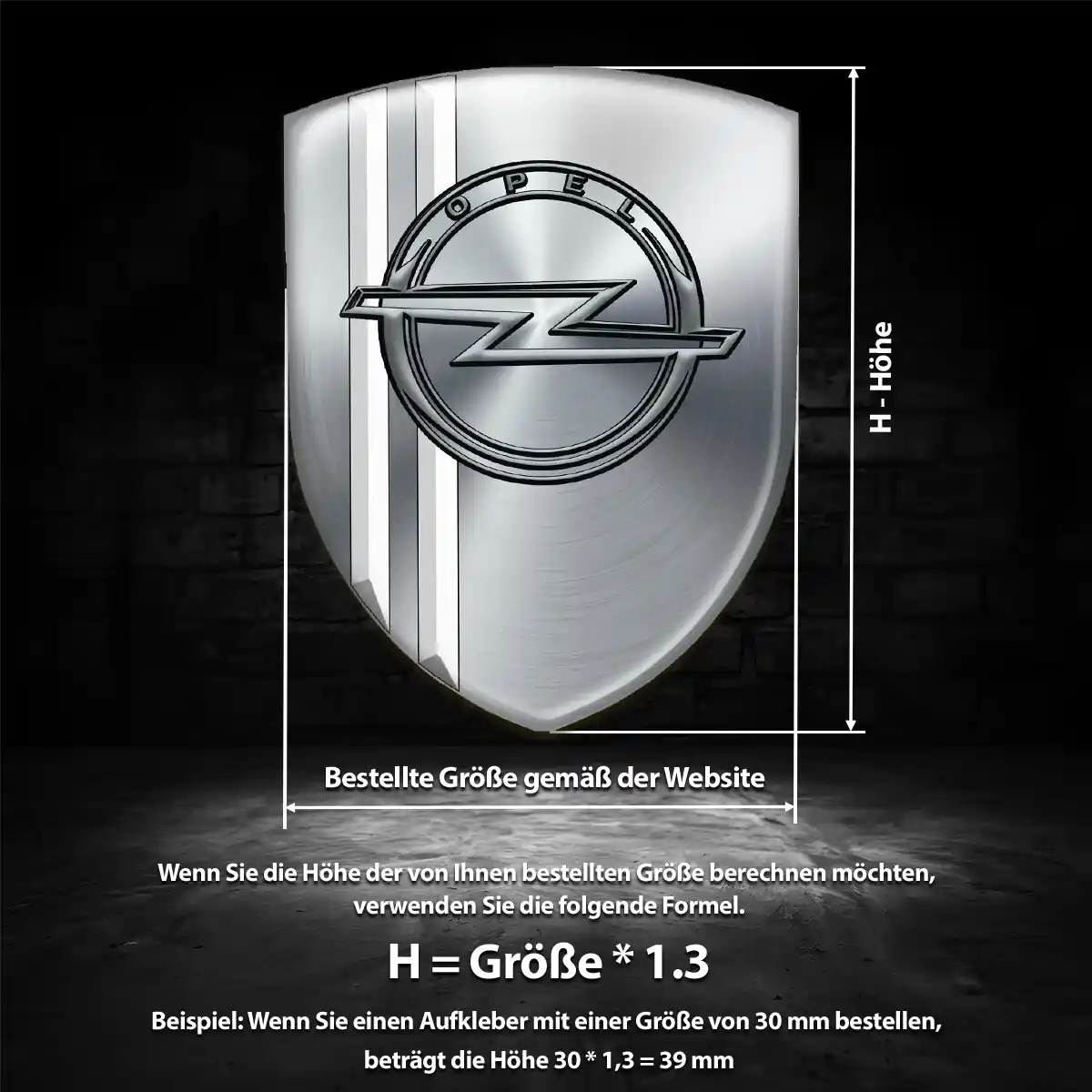 Opel Aufkleber 3D Gel Embleme Luxus-Edition