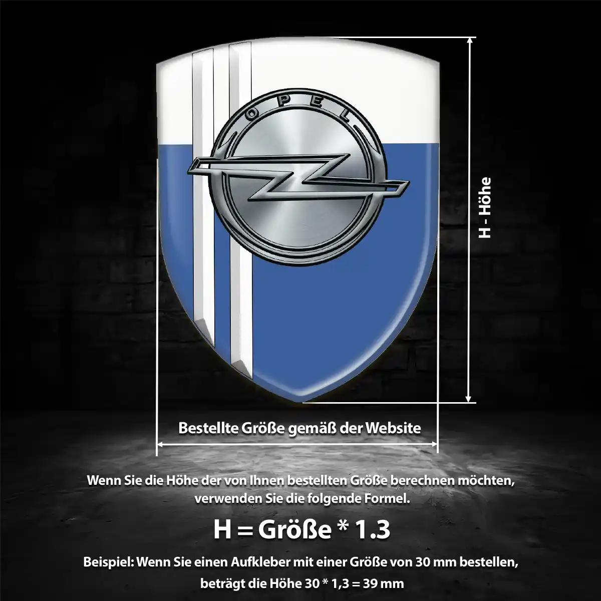 Opel Aufkleber 3D Gel Embleme Markenedition