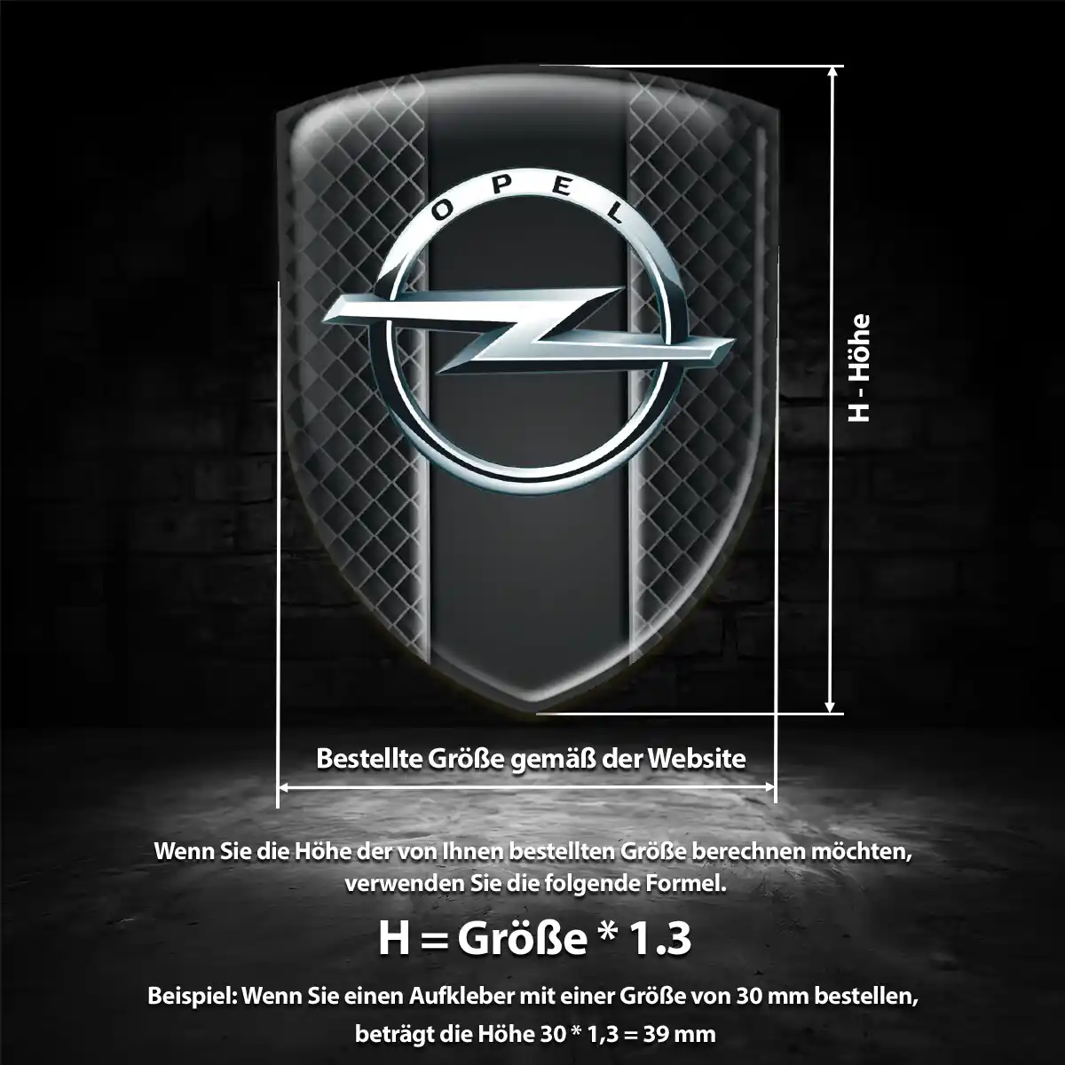 Opel Aufkleber 3D Gel Embleme Modernes Design