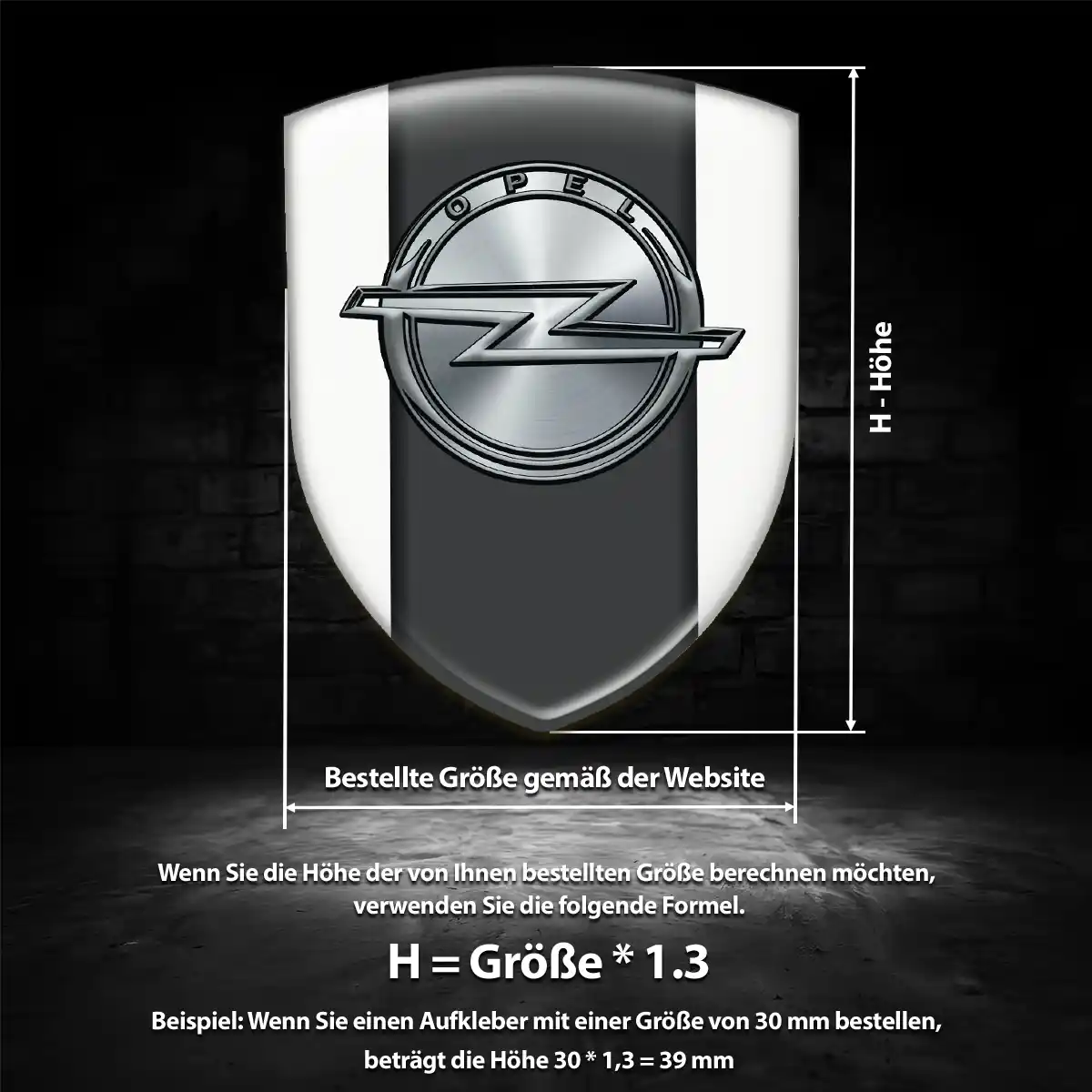 Opel Aufkleber 3D Gel Embleme Premium-Edition