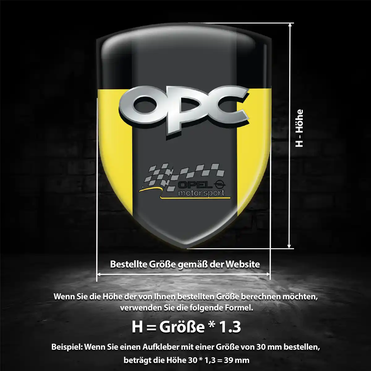 Opel Aufkleber 3D Gel Embleme Tuningfahrzeug