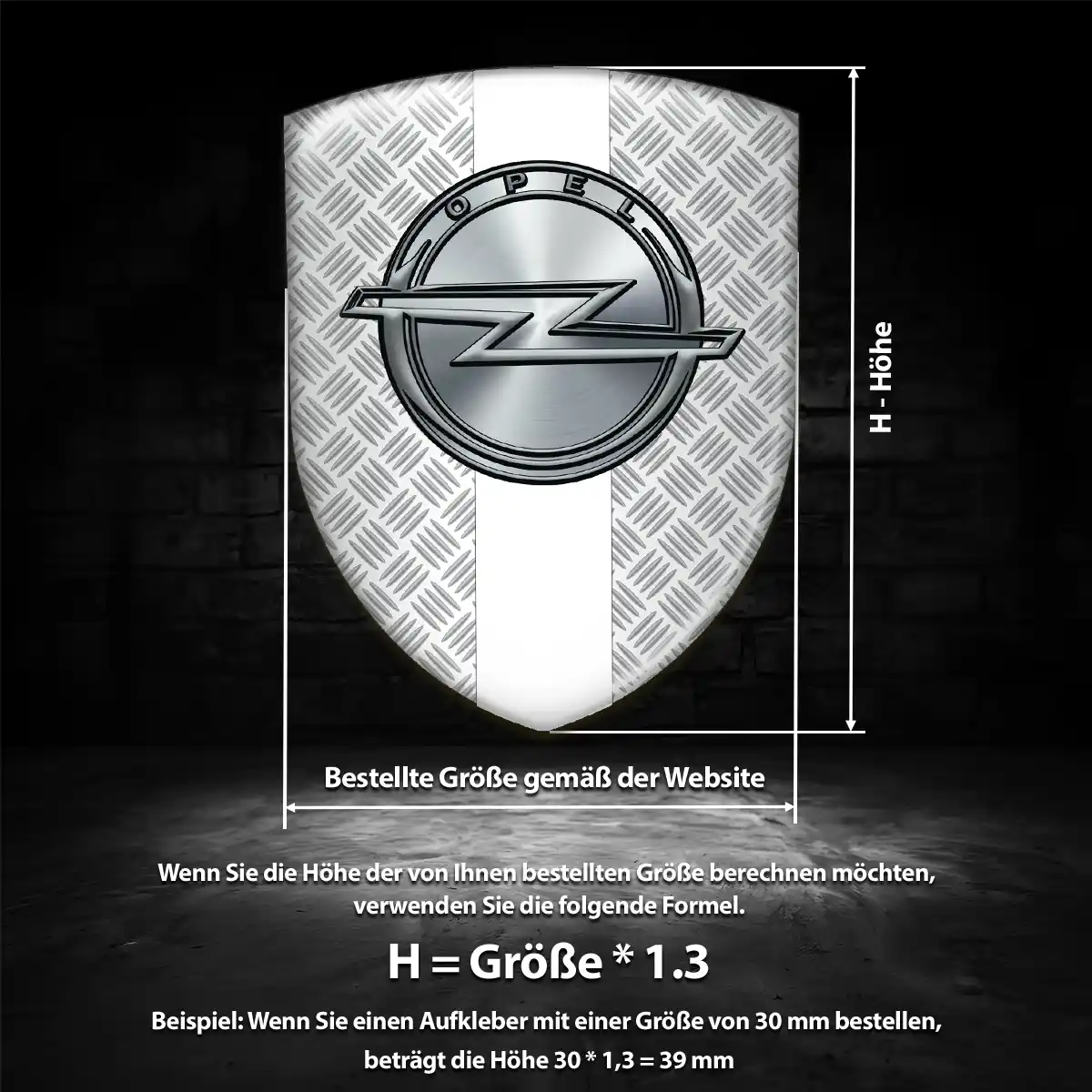 Opel Aufkleber 3D Gel Silikon Auto Edles Design