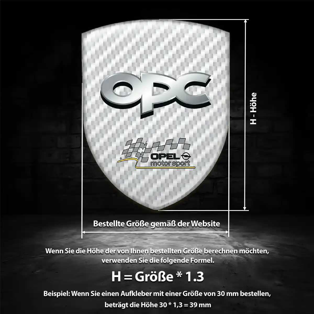 Opel Aufkleber 3D Gel Silikon Auto Exterieurdesign