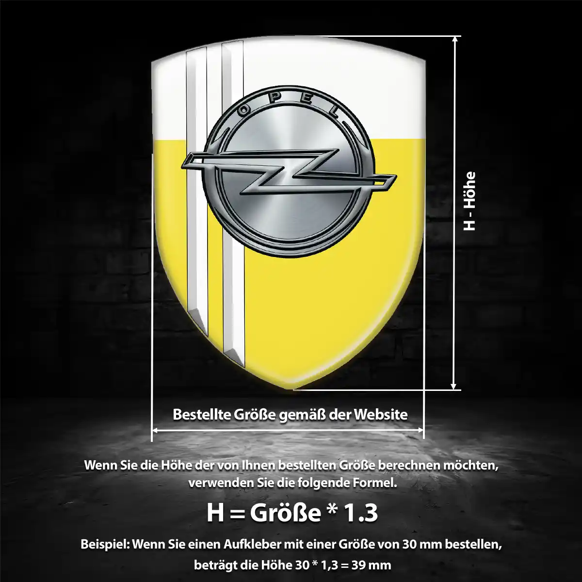 Opel Aufkleber 3D Gel Silikon Auto Hochwertiges Harz