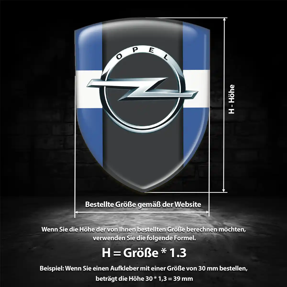 Opel Aufkleber 3D Gel Silikon Auto Hohe Qualität
