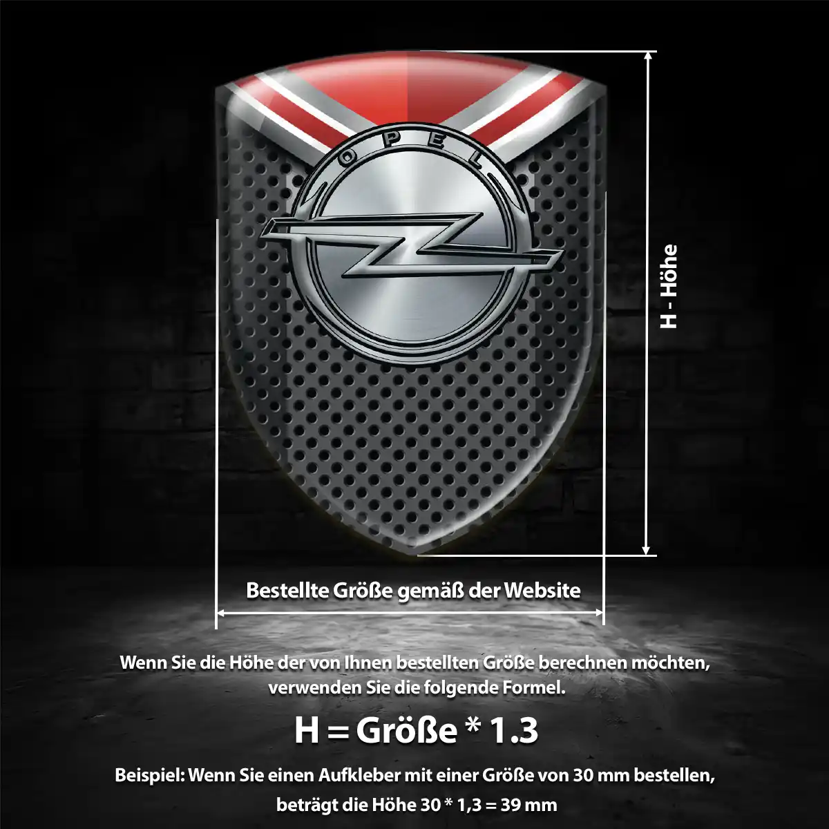 Opel Aufkleber 3D Gel Silikon Modernes Design