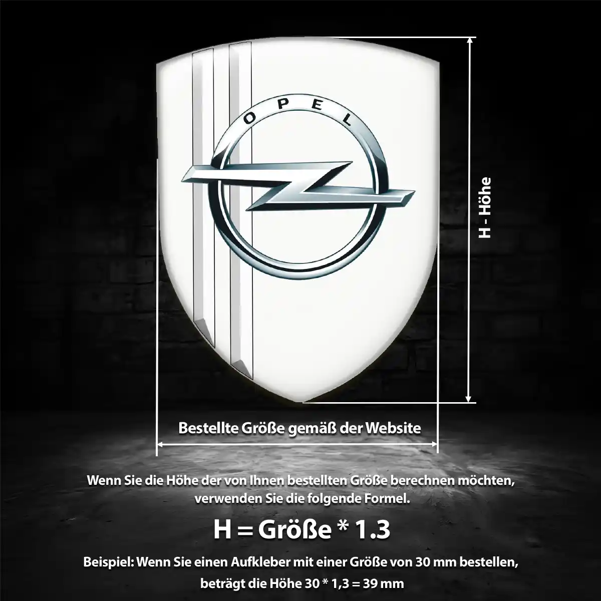 Opel Aufkleber 3D Gel Wappen Auto Premium-Edition