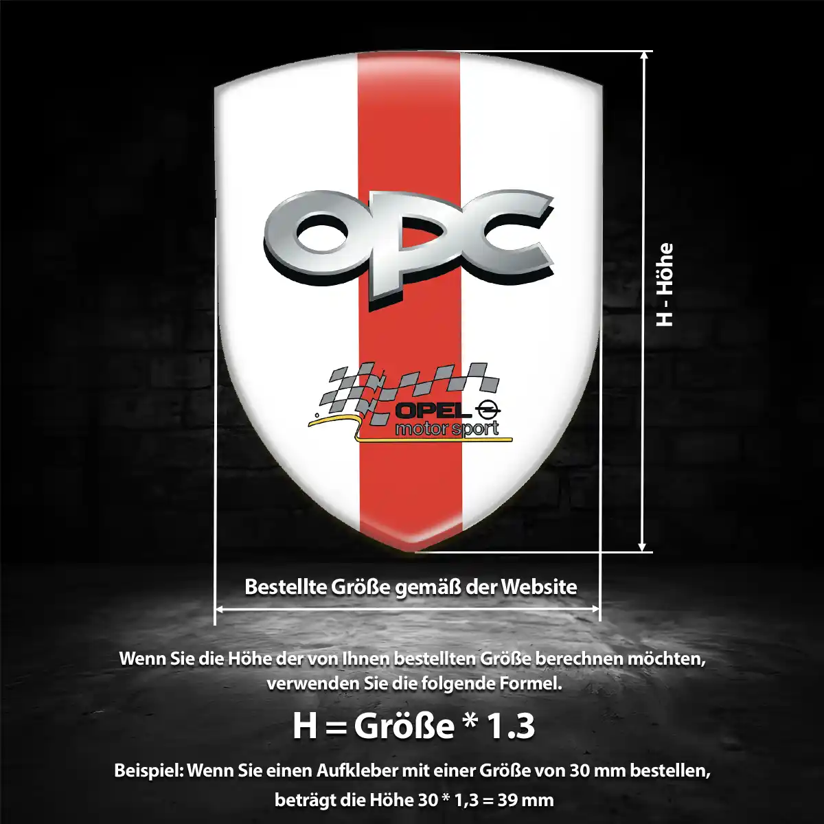 Opel Aufkleber 3D Gel Wappen Edles Design
