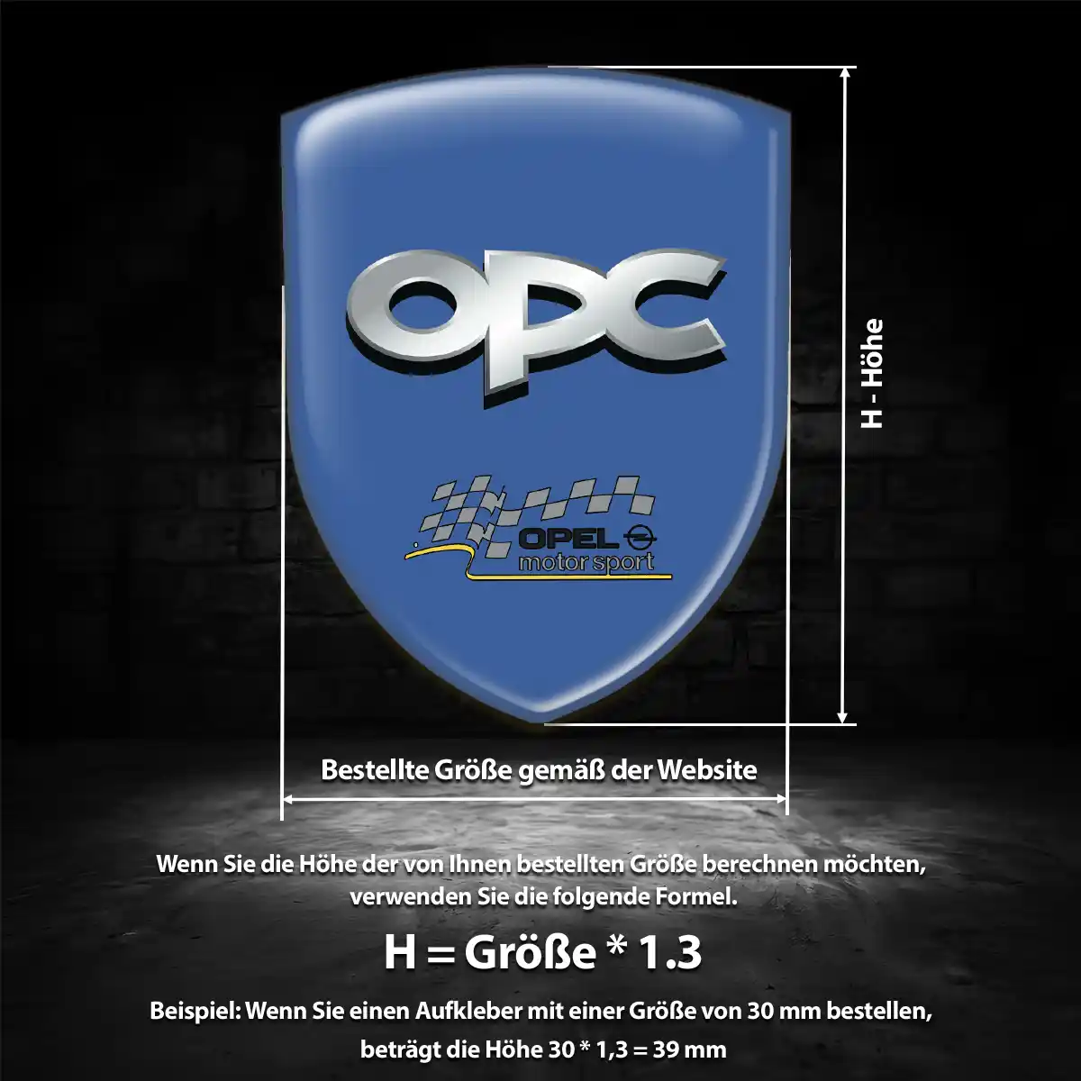 Opel Aufkleber 3D Gel Wappen Elegantes Design