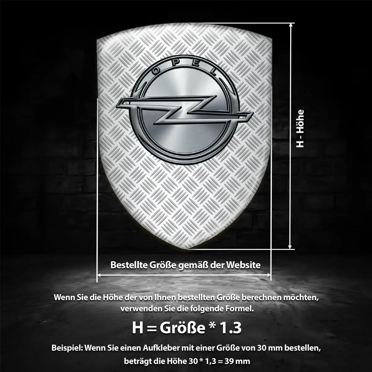 Opel Aufkleber 3D Gel Wappen Hochwertiges Harz