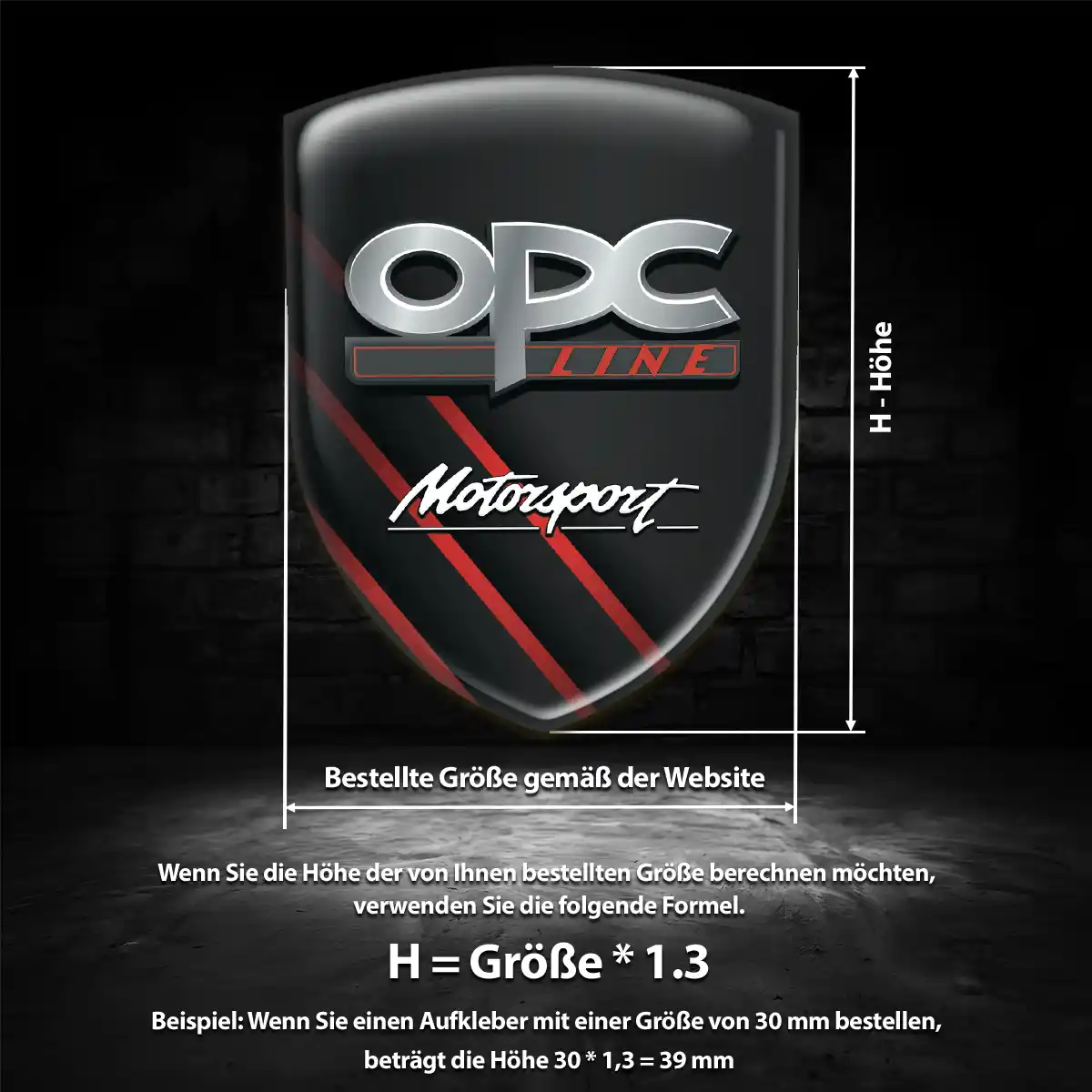 Opel Aufkleber 3D Gel Wappen Interieurdesign