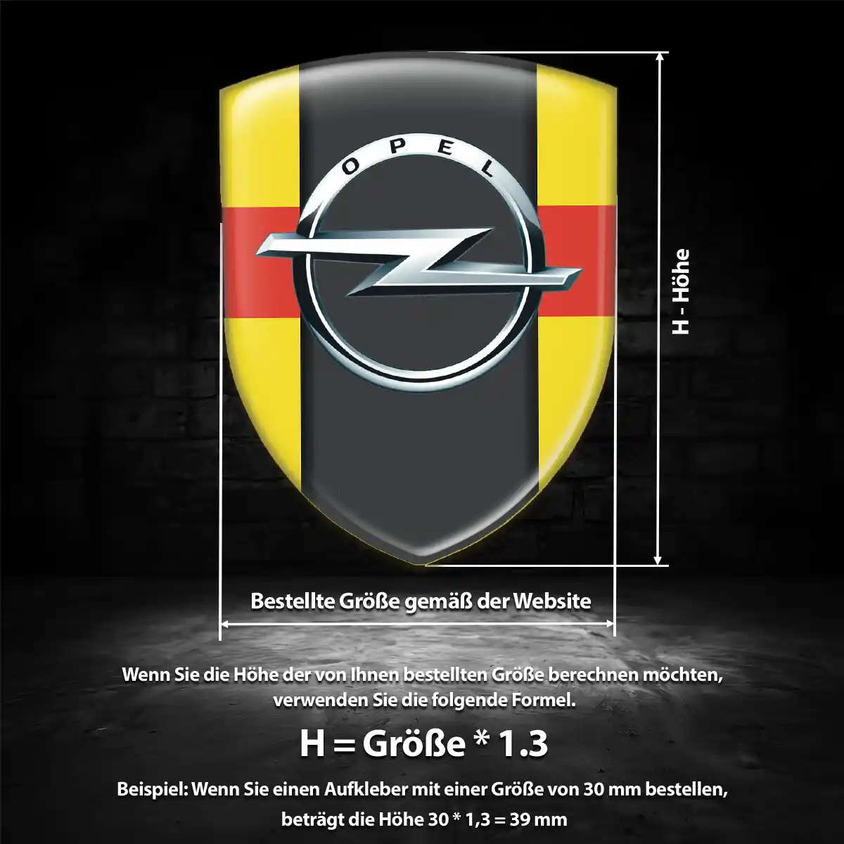 Opel Aufkleber Emblem Auto Luxus-Edition