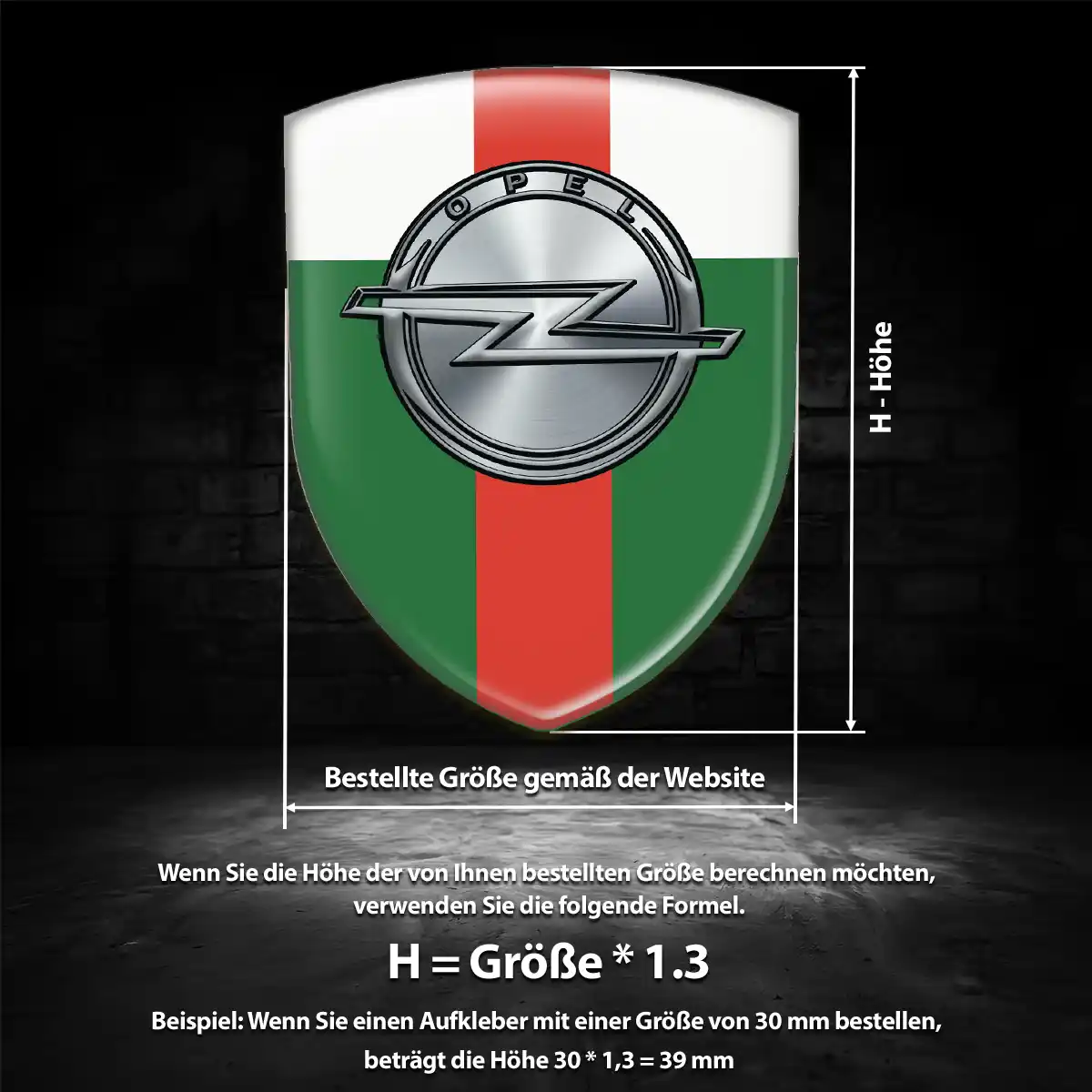 Opel Aufkleber Emblem Edles Design